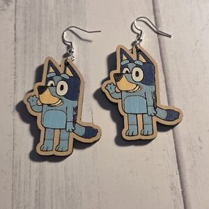Bluey Character Wooden Earrings